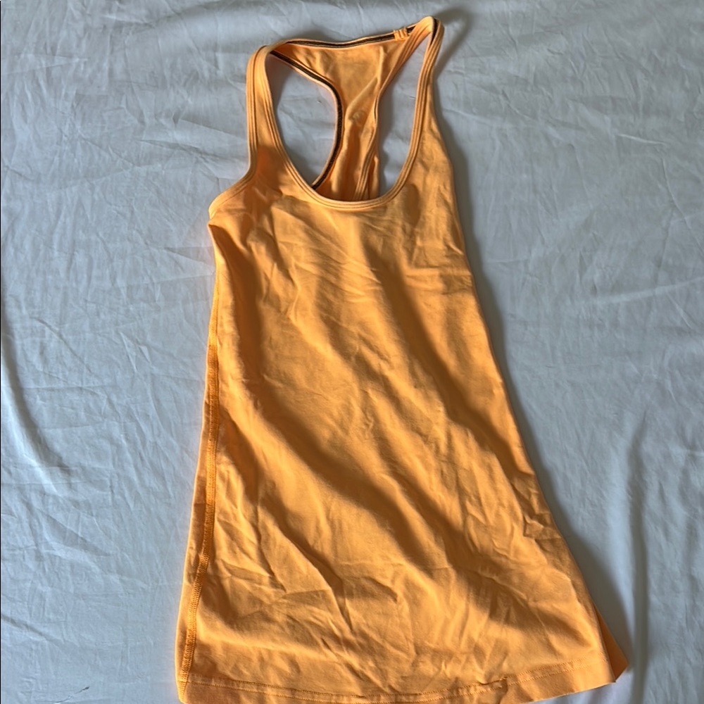 Lululemon Athletica Orange Sleeveless Tank Top